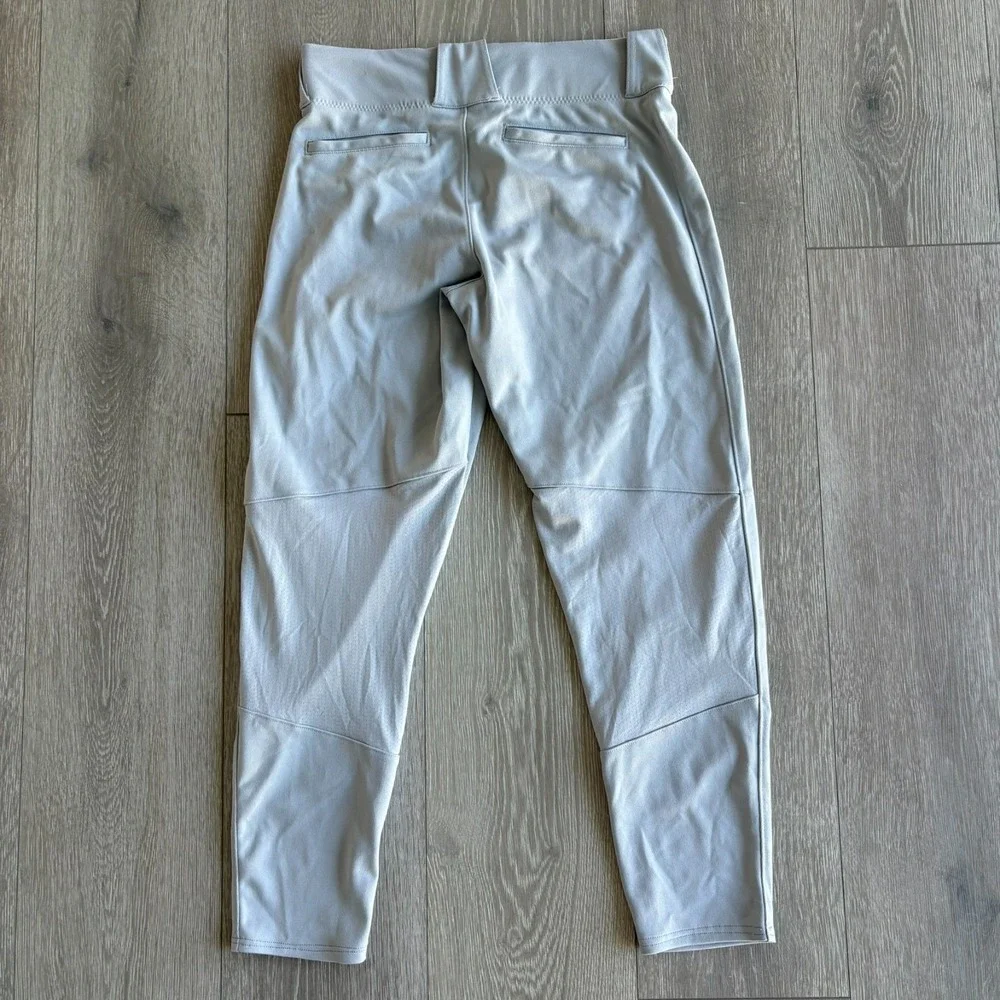 Nike Boys Light Gray Swoosh Logo Performance Vapor Select Baseball Pants Size XL